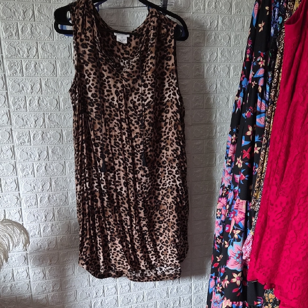 Beachlunchlounge Animal Print Top dress